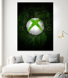 Xbox dark splatter by Jurijs Permanickis on GIANT ART - green digital painting