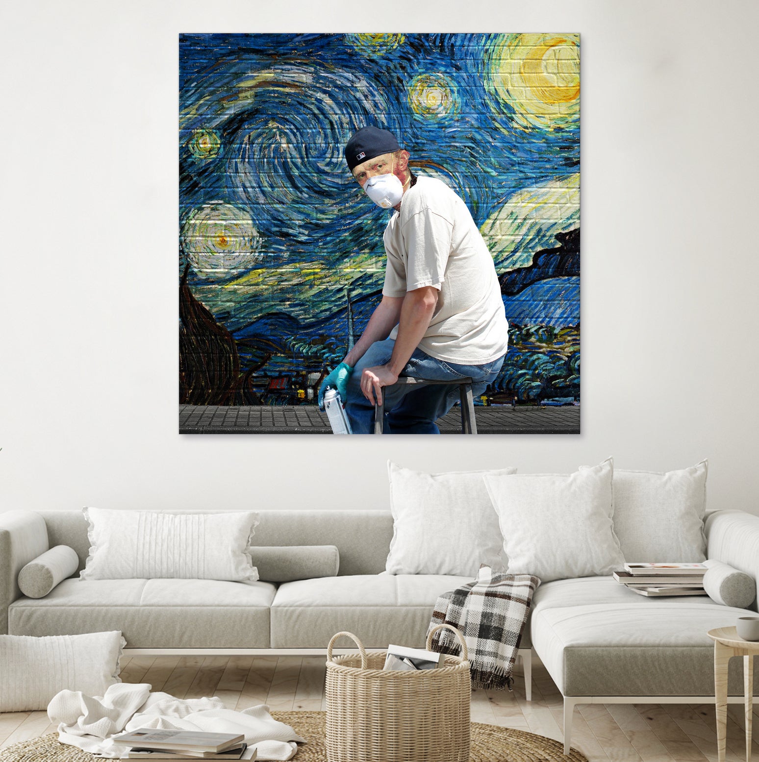 Street Art (Van Gogh) by Mehmet Geren on GIANT ART - blue photo manipulation