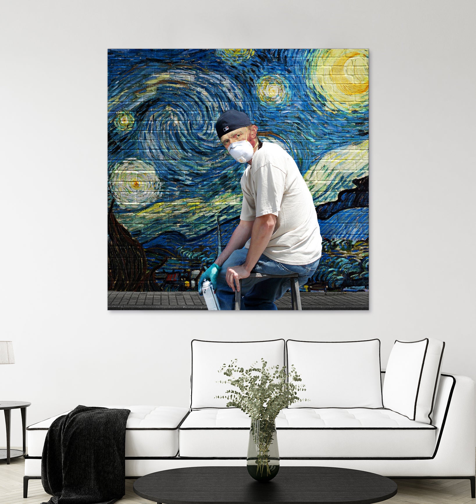 Street Art (Van Gogh) by Mehmet Geren on GIANT ART - blue photo manipulation