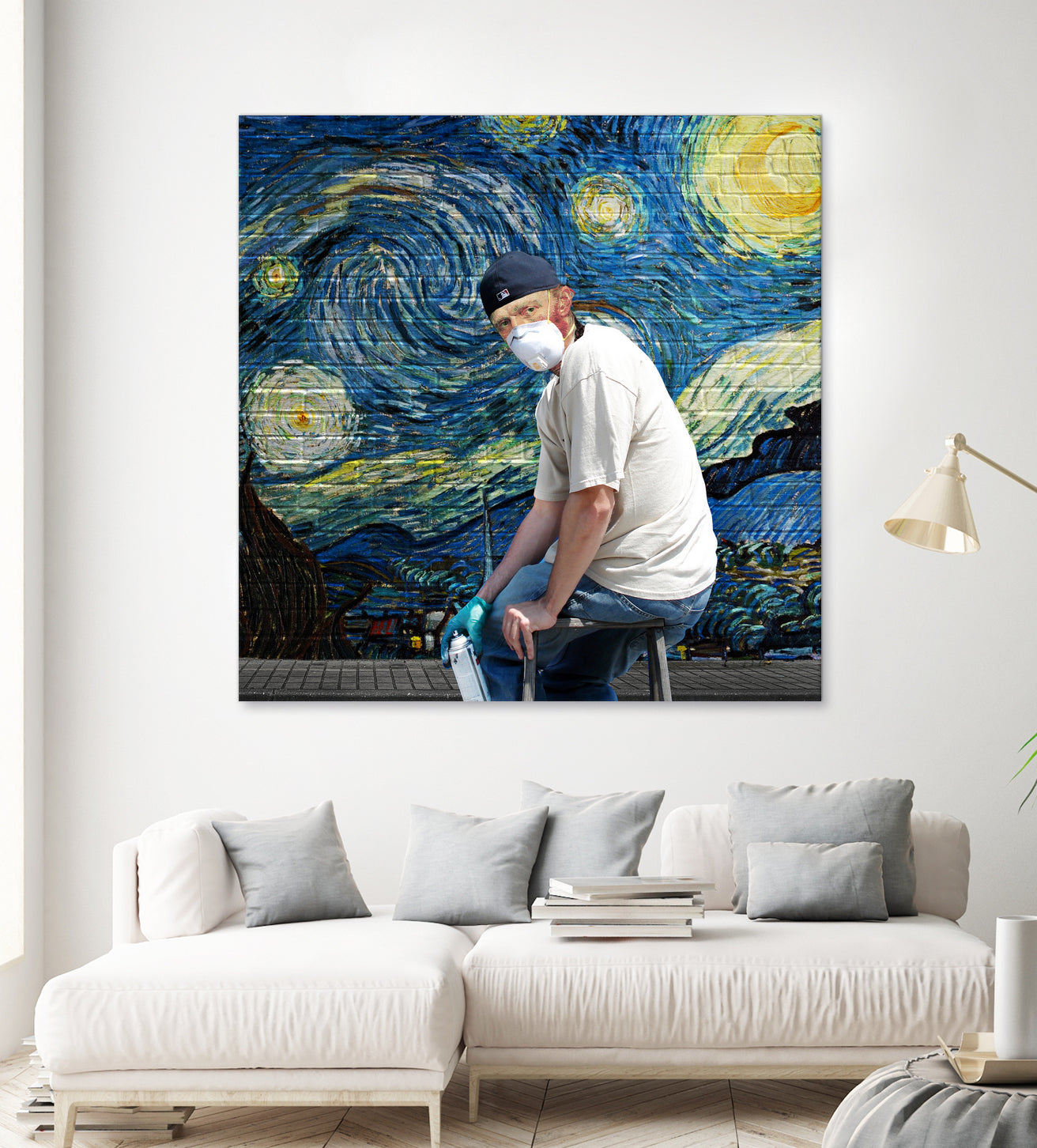 Street Art (Van Gogh) by Mehmet Geren on GIANT ART - blue photo manipulation