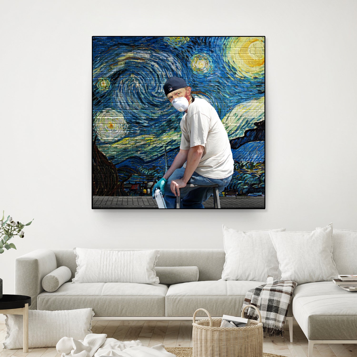 Street Art (Van Gogh) by Mehmet Geren on GIANT ART - blue photo manipulation