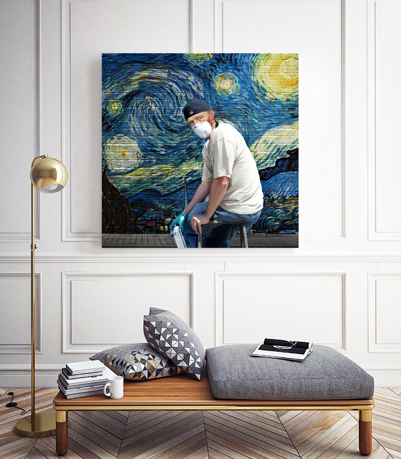 Street Art (Van Gogh) by Mehmet Geren on GIANT ART - blue photo manipulation