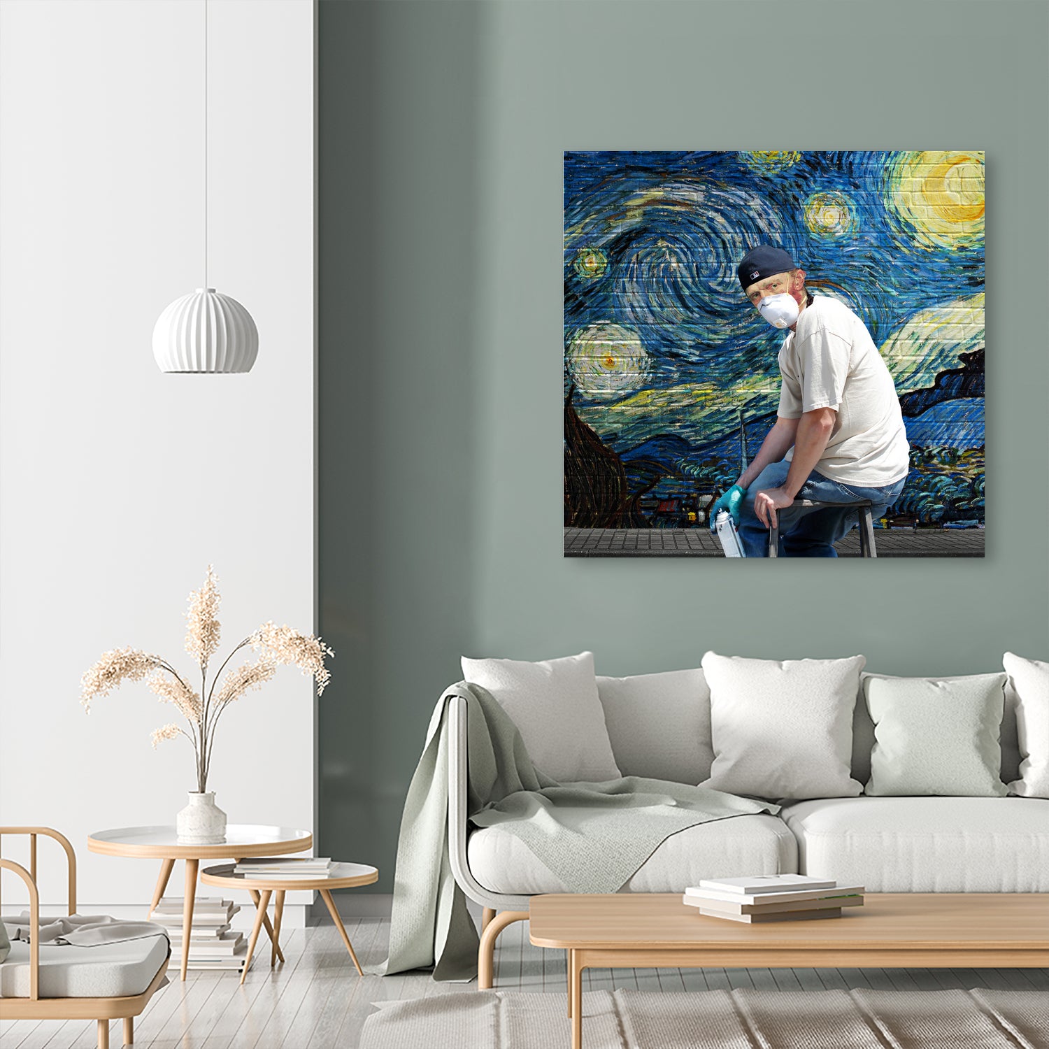 Street Art (Van Gogh) by Mehmet Geren on GIANT ART - blue photo manipulation