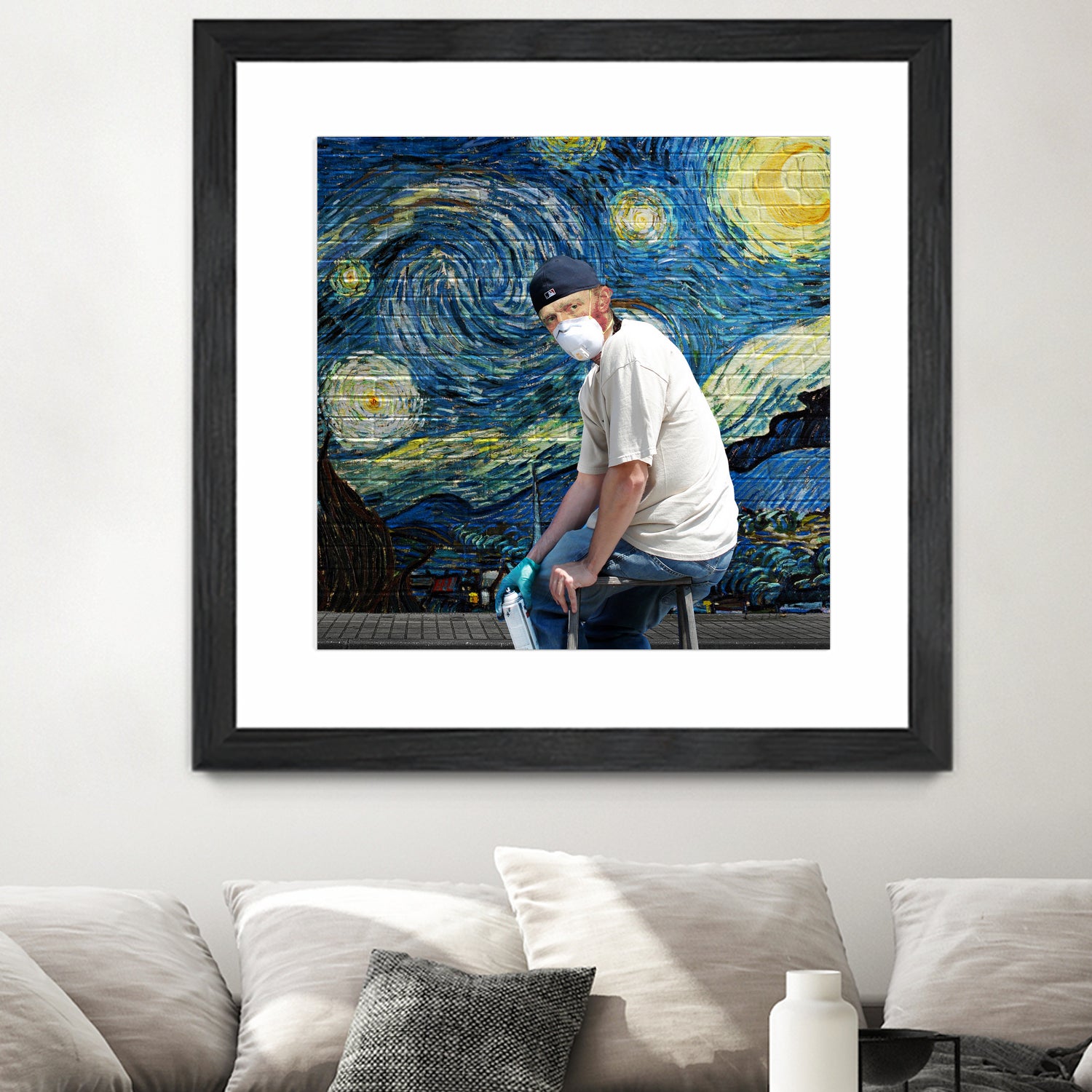 Street Art (Van Gogh) by Mehmet Geren on GIANT ART - blue photo manipulation