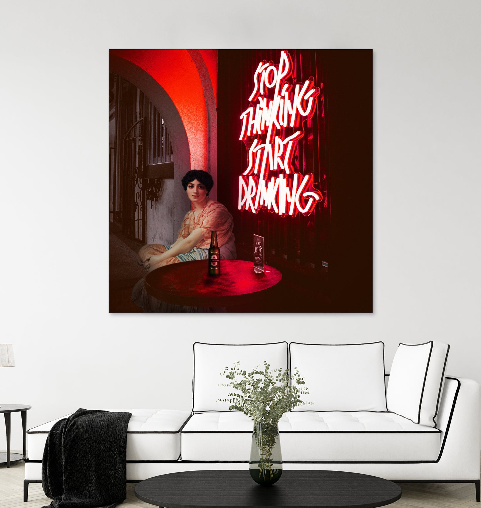 Stop Thinking, Start Drinking! by Mehmet Geren on GIANT ART - red photo manipulation