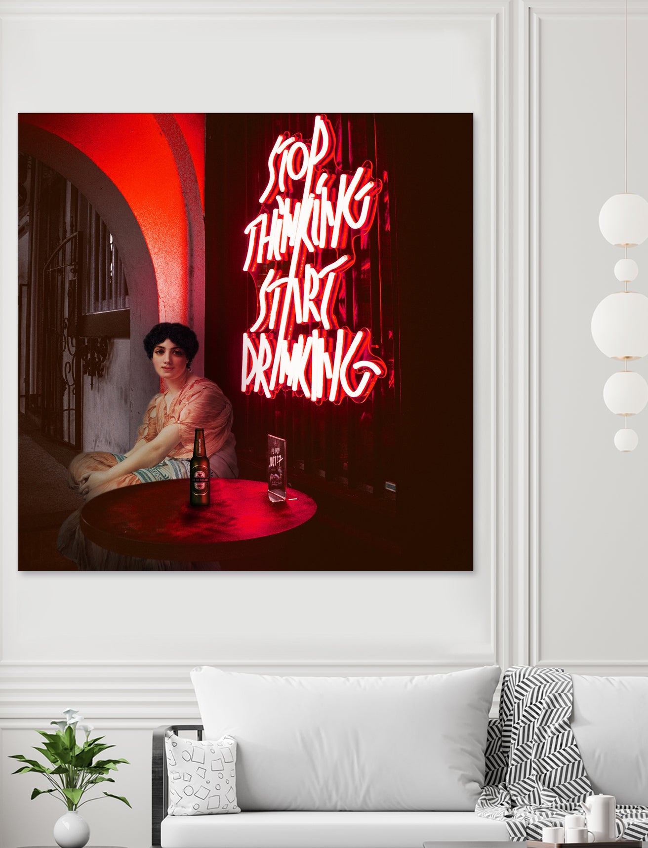 Stop Thinking, Start Drinking! by Mehmet Geren on GIANT ART - red photo manipulation