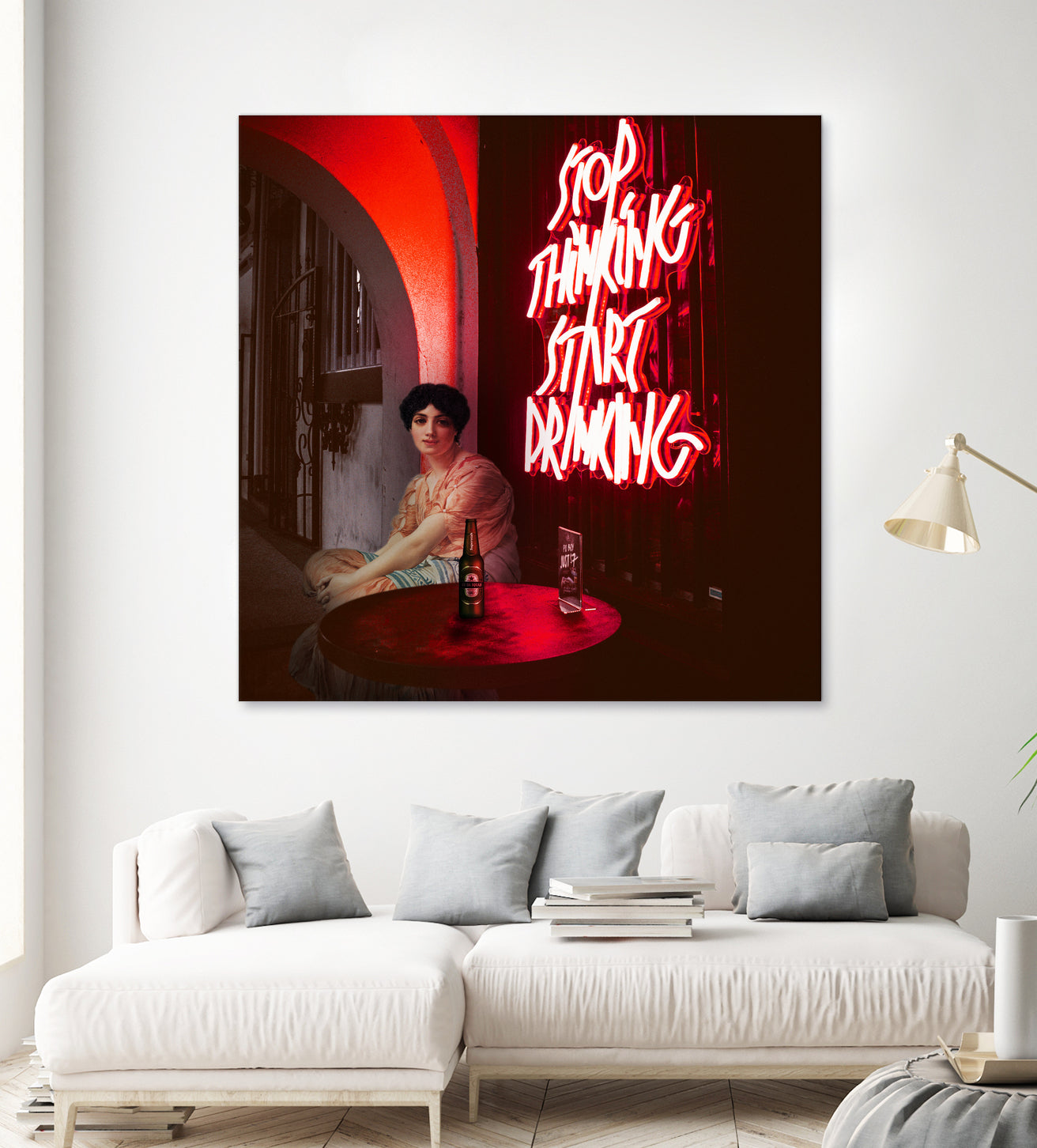 Stop Thinking, Start Drinking! by Mehmet Geren on GIANT ART - red photo manipulation