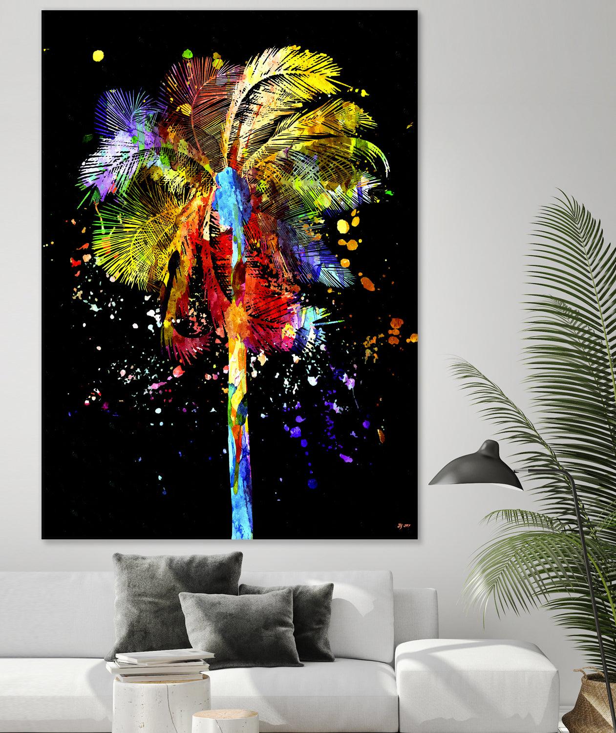 Palm Tree by Daniel Janda on GIANT ART - black mixed media