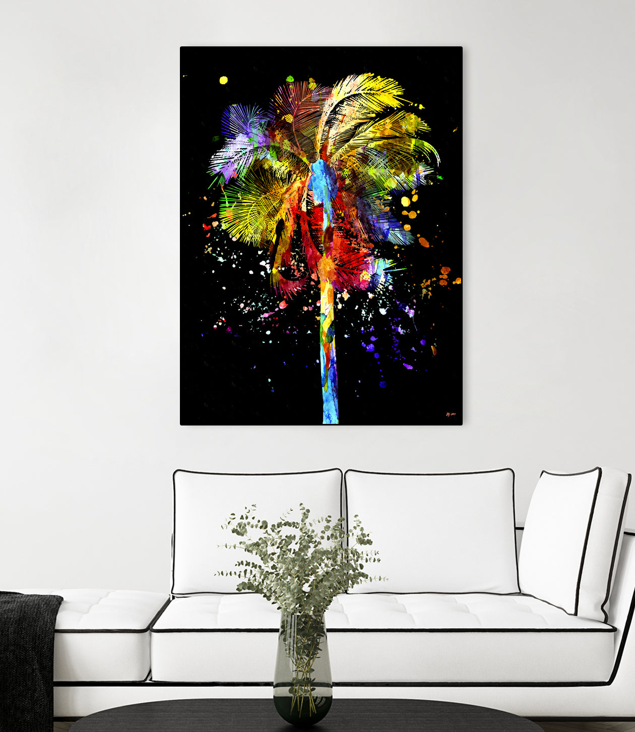 Palm Tree by Daniel Janda on GIANT ART - black mixed media