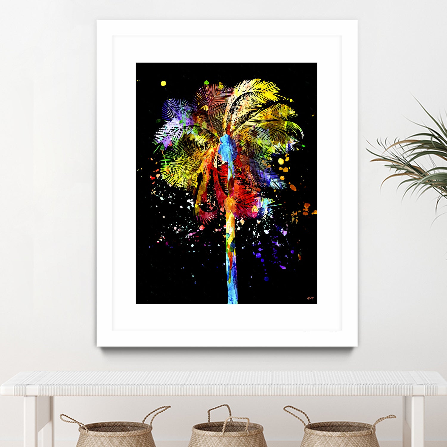 Palm Tree by Daniel Janda on GIANT ART - black mixed media