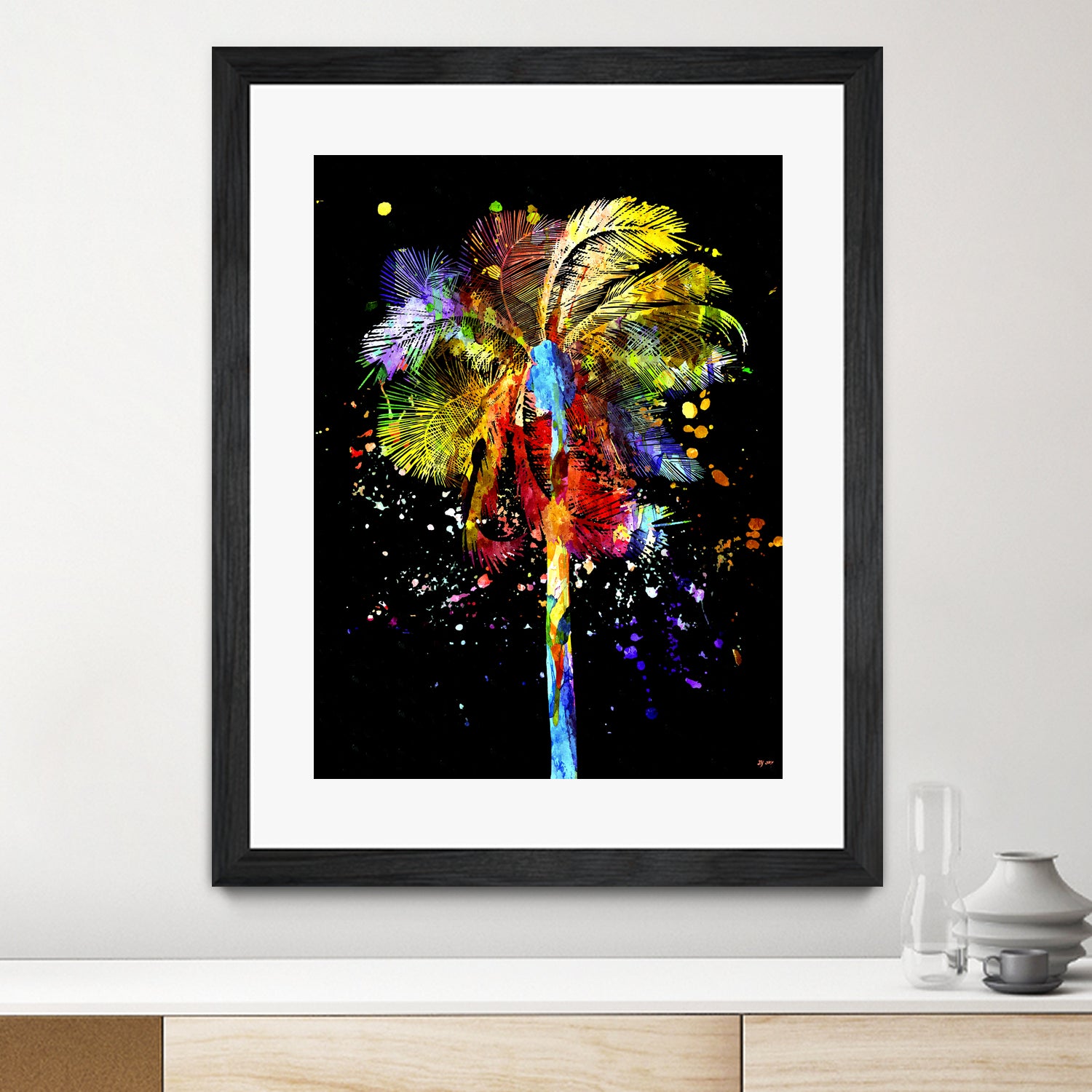 Palm Tree by Daniel Janda on GIANT ART - black mixed media