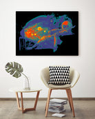 Cosmic Channel by Francis Mi Oza on GIANT ART - black digital painting