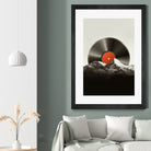 Retro vinyl record by Menelaos Trompoukis on GIANT ART - black digital painting