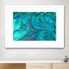 Original Marble Texture - Hip Cyan Magic by Andrea Pinter on GIANT ART - blue digital painting