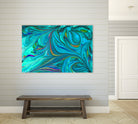 Original Marble Texture - Hip Cyan Magic by Andrea Pinter on GIANT ART - blue digital painting
