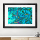 Original Marble Texture - Hip Cyan Magic by Andrea Pinter on GIANT ART - blue digital painting