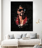 Snoop Dogg Splatter Painting by Jurijs Permanickis on GIANT ART - black digital painting