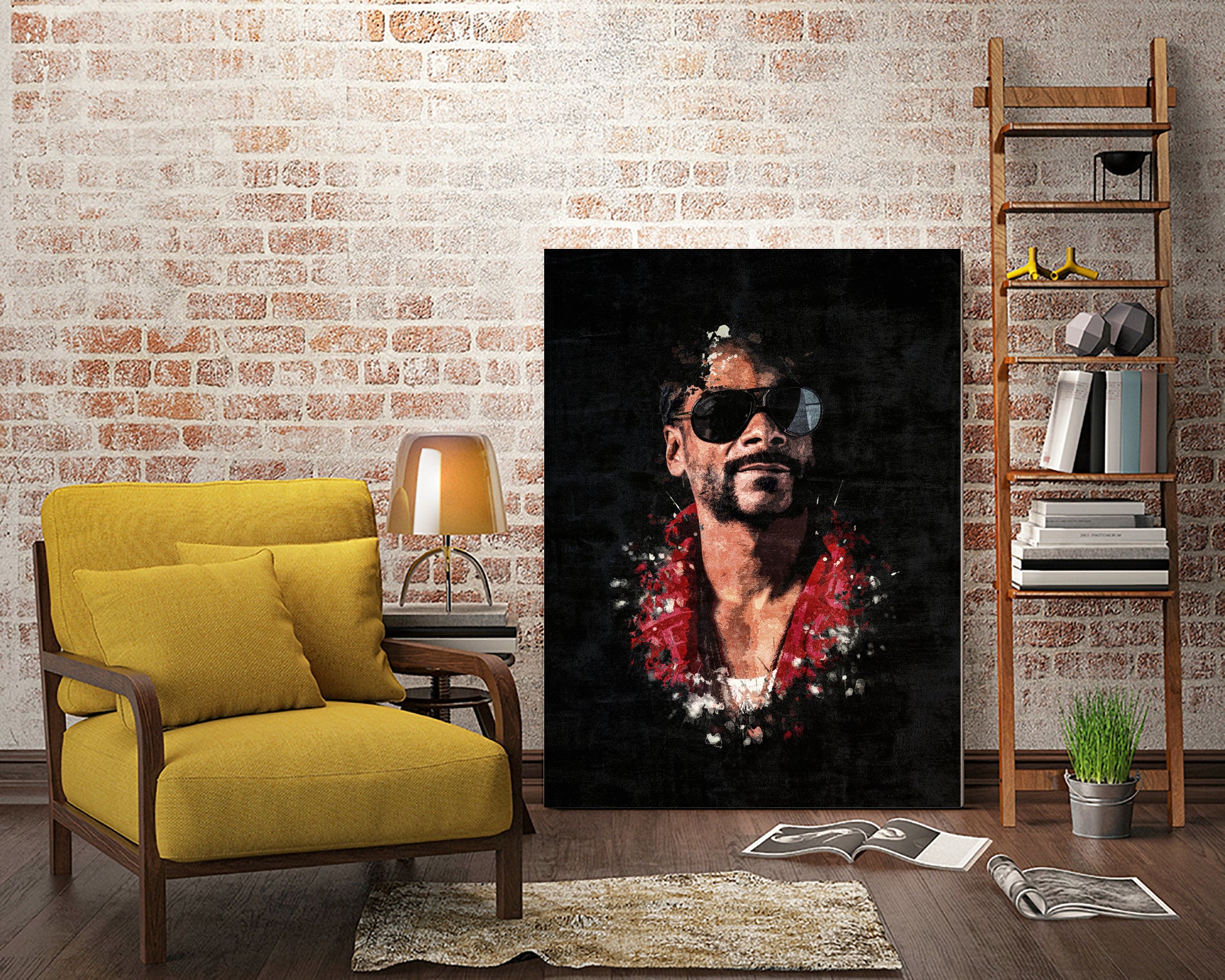 Snoop Dogg Splatter Painting by Jurijs Permanickis on GIANT ART - black digital painting