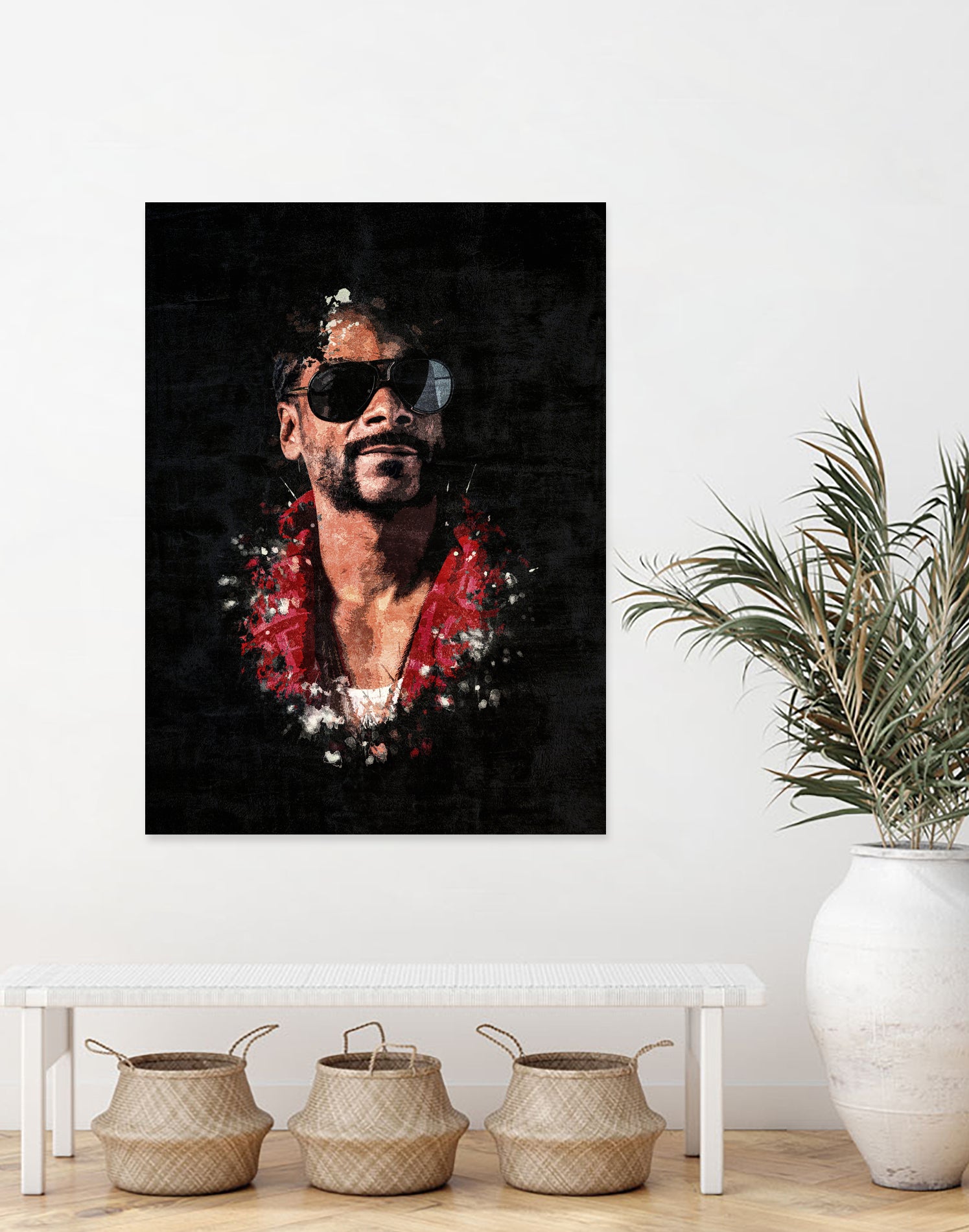 Snoop Dogg Splatter Painting by Jurijs Permanickis on GIANT ART - black digital painting