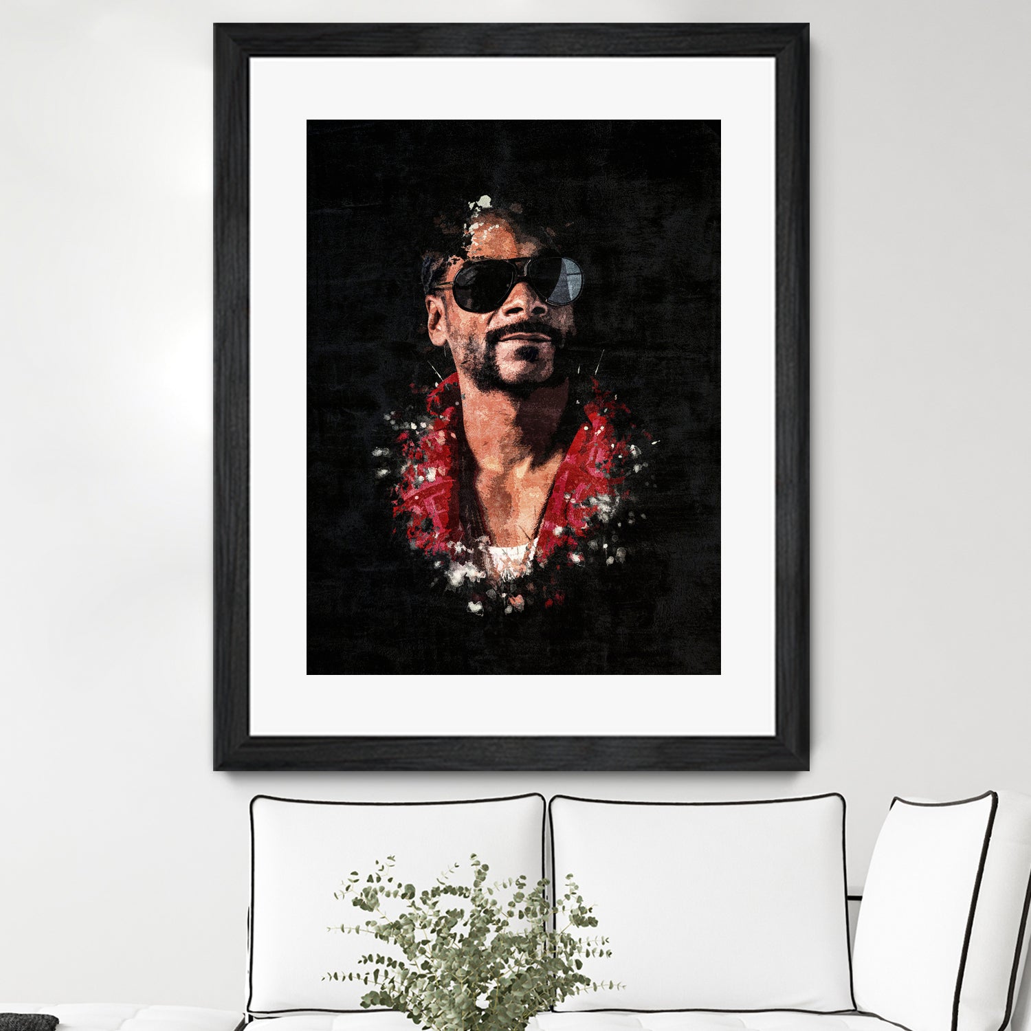 Snoop Dogg Splatter Painting by Jurijs Permanickis on GIANT ART - black digital painting