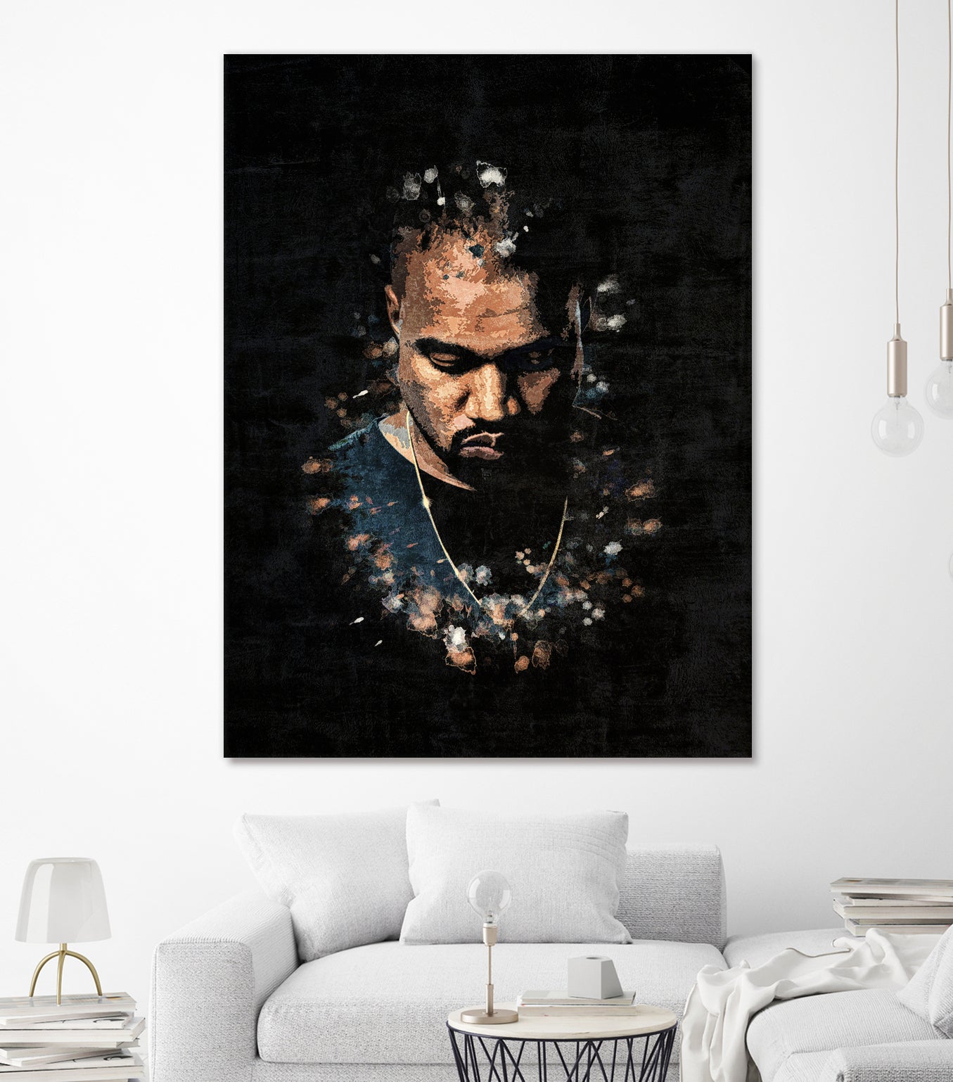 Kanye West Splatter Painting by Jurijs Permanickis on GIANT ART - black digital painting