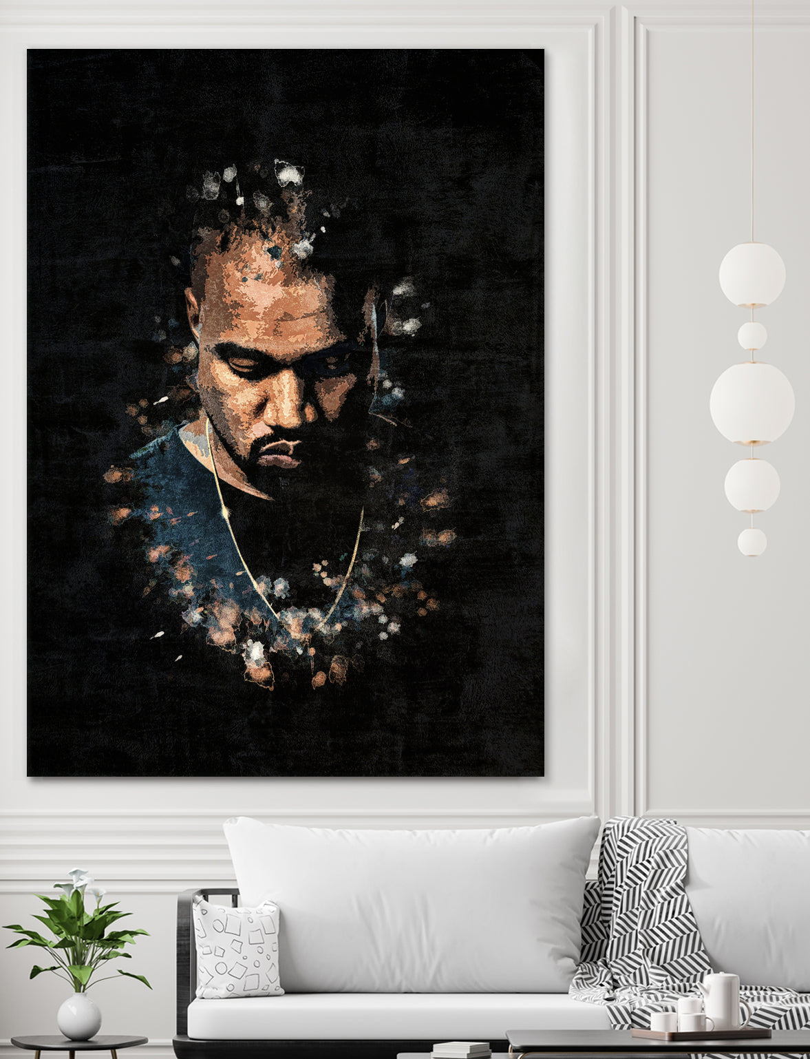 Kanye West Splatter Painting by Jurijs Permanickis on GIANT ART - black digital painting