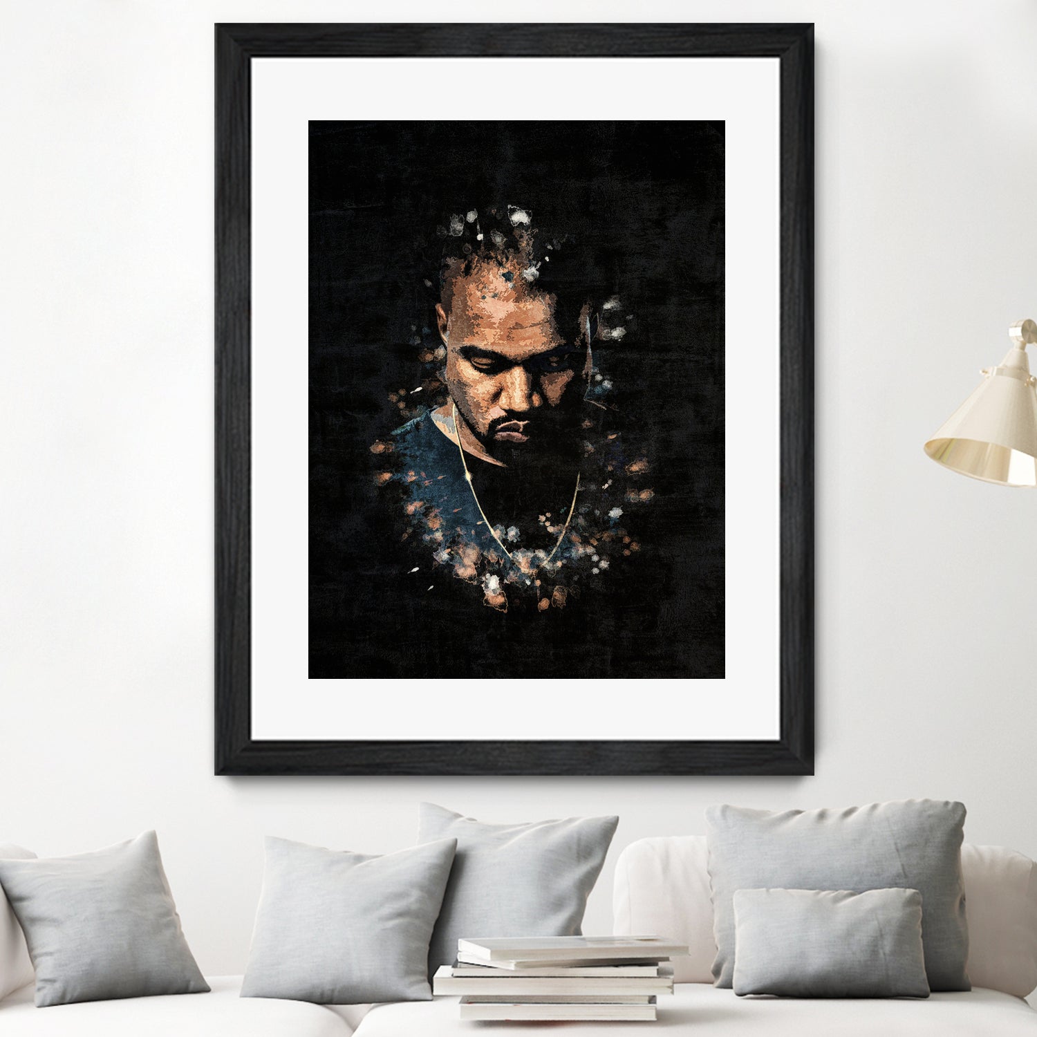 Kanye West Splatter Painting by Jurijs Permanickis on GIANT ART - black digital painting