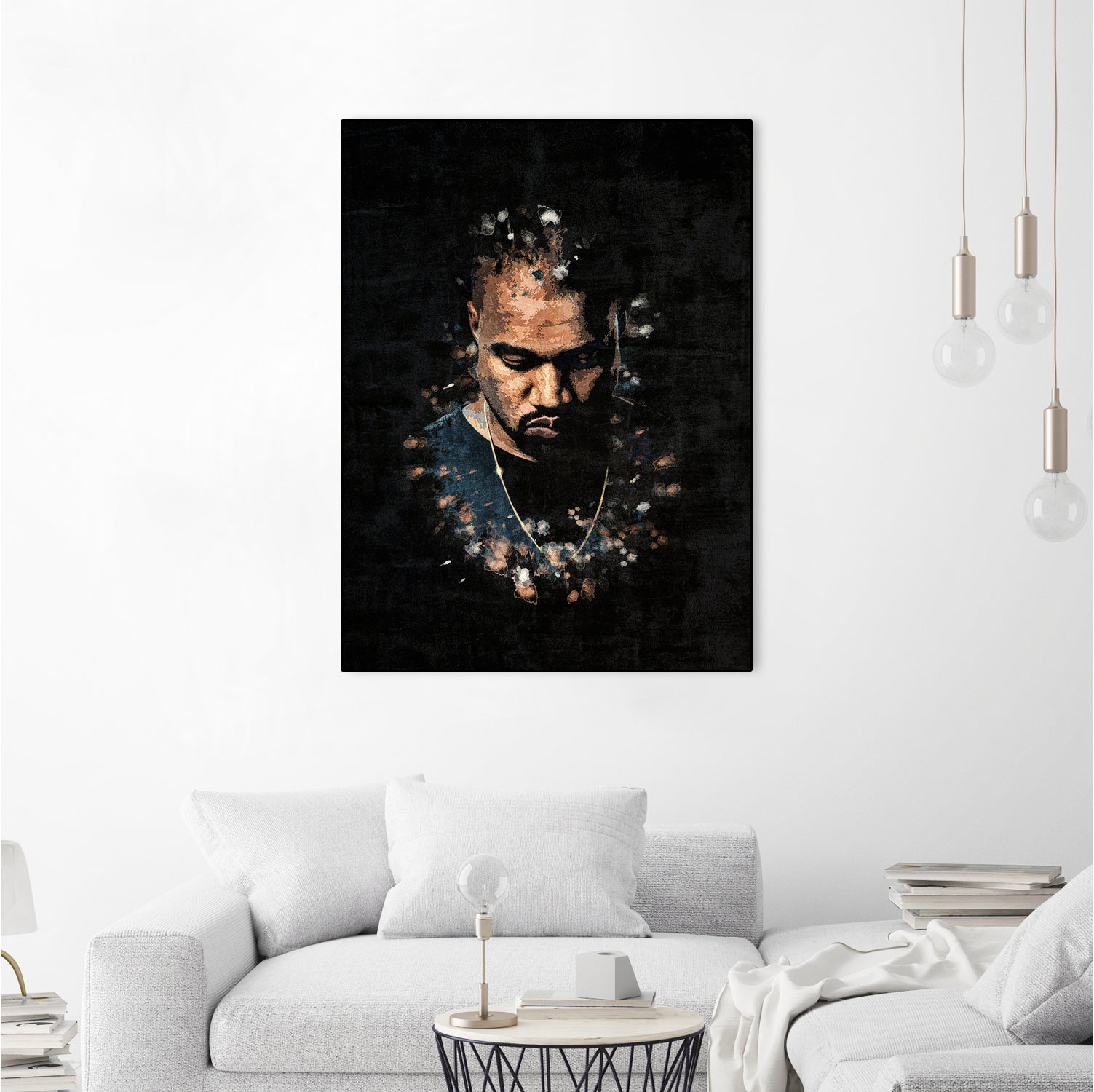 Kanye West Splatter Painting by Jurijs Permanickis on GIANT ART - black digital painting