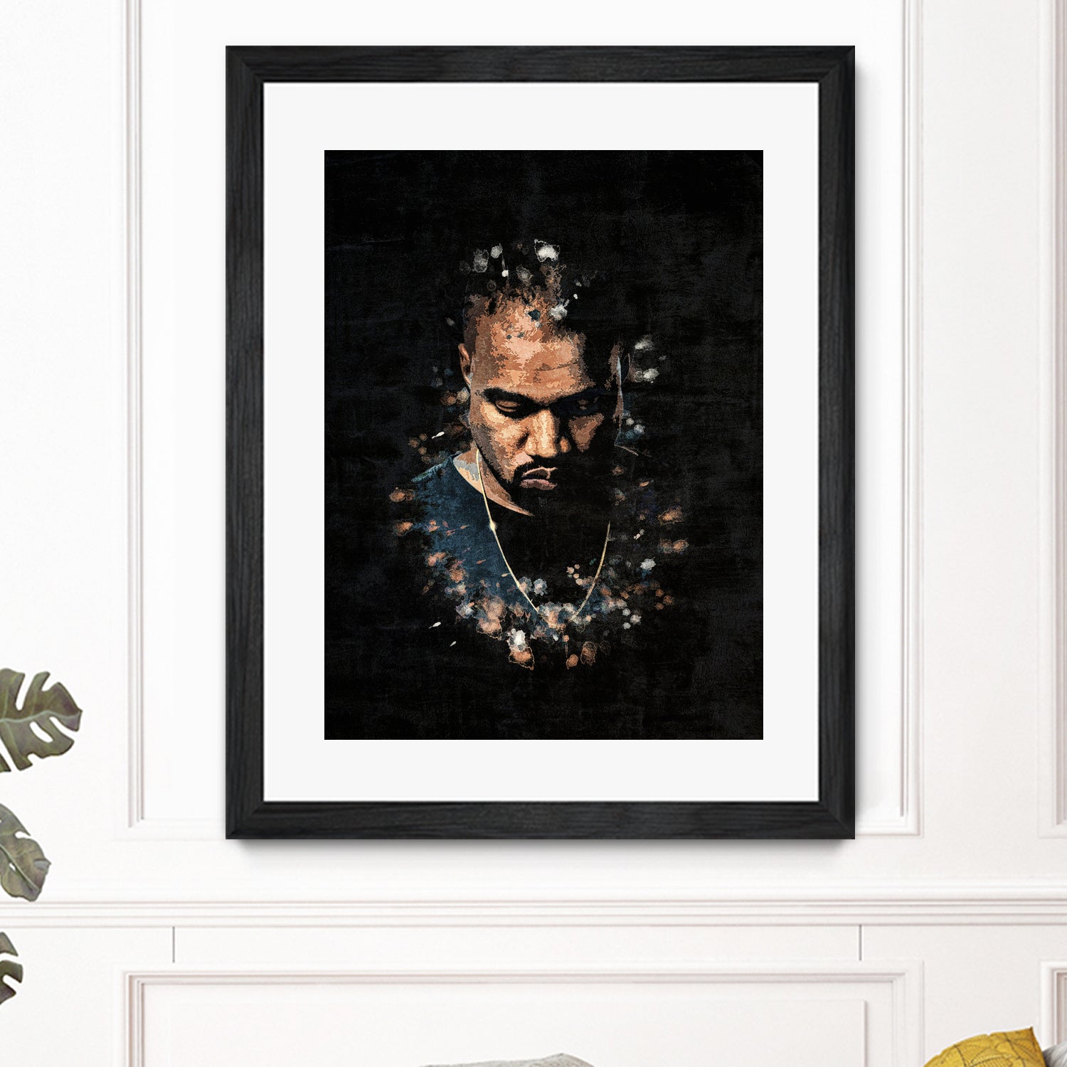 Kanye West Splatter Painting by Jurijs Permanickis on GIANT ART - black digital painting