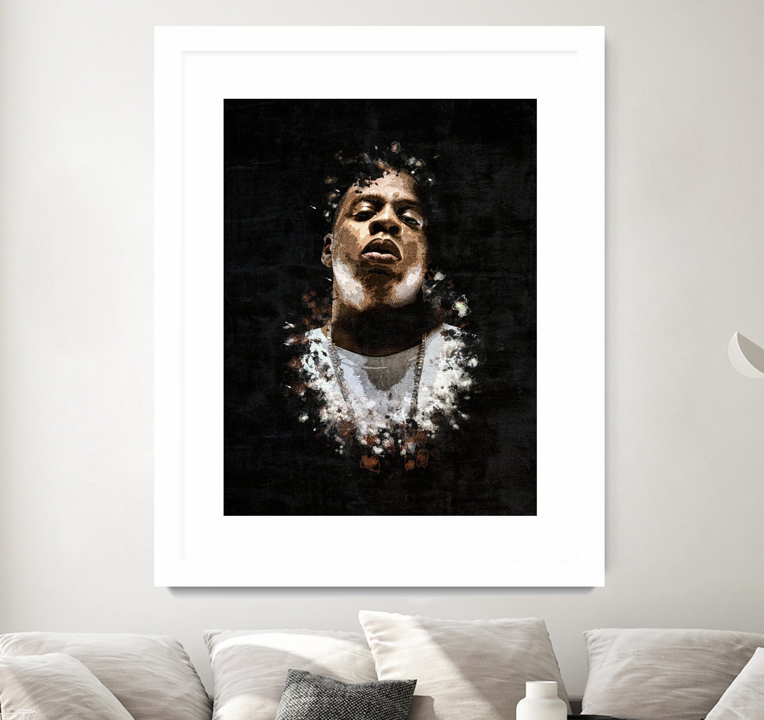 Jay-Z Splatter Painting by Jurijs Permanickis on GIANT ART - black digital painting