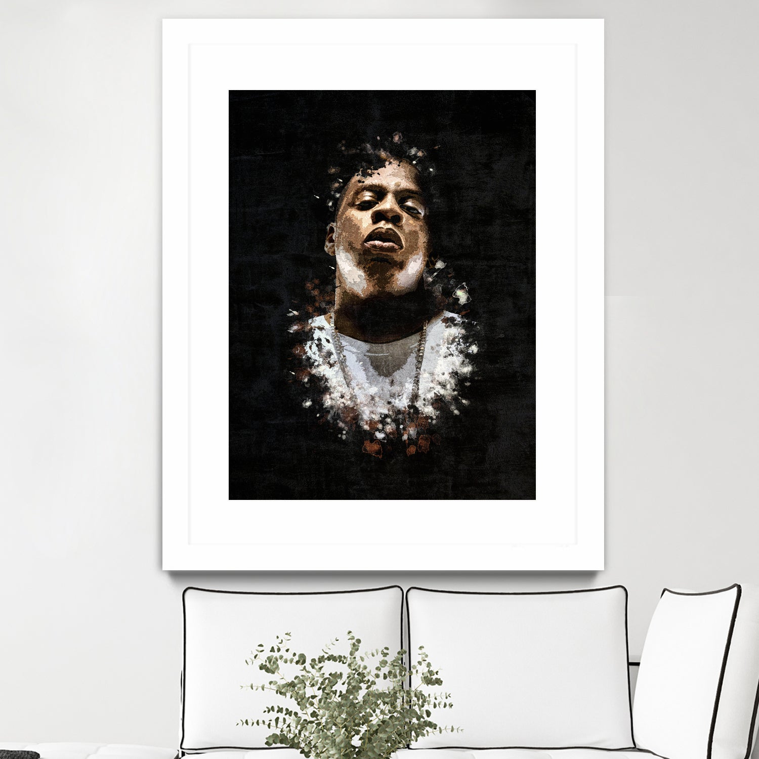 Jay-Z Splatter Painting by Jurijs Permanickis on GIANT ART - black digital painting