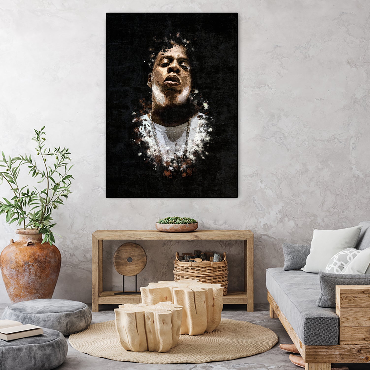 Jay-Z Splatter Painting by Jurijs Permanickis on GIANT ART - black digital painting