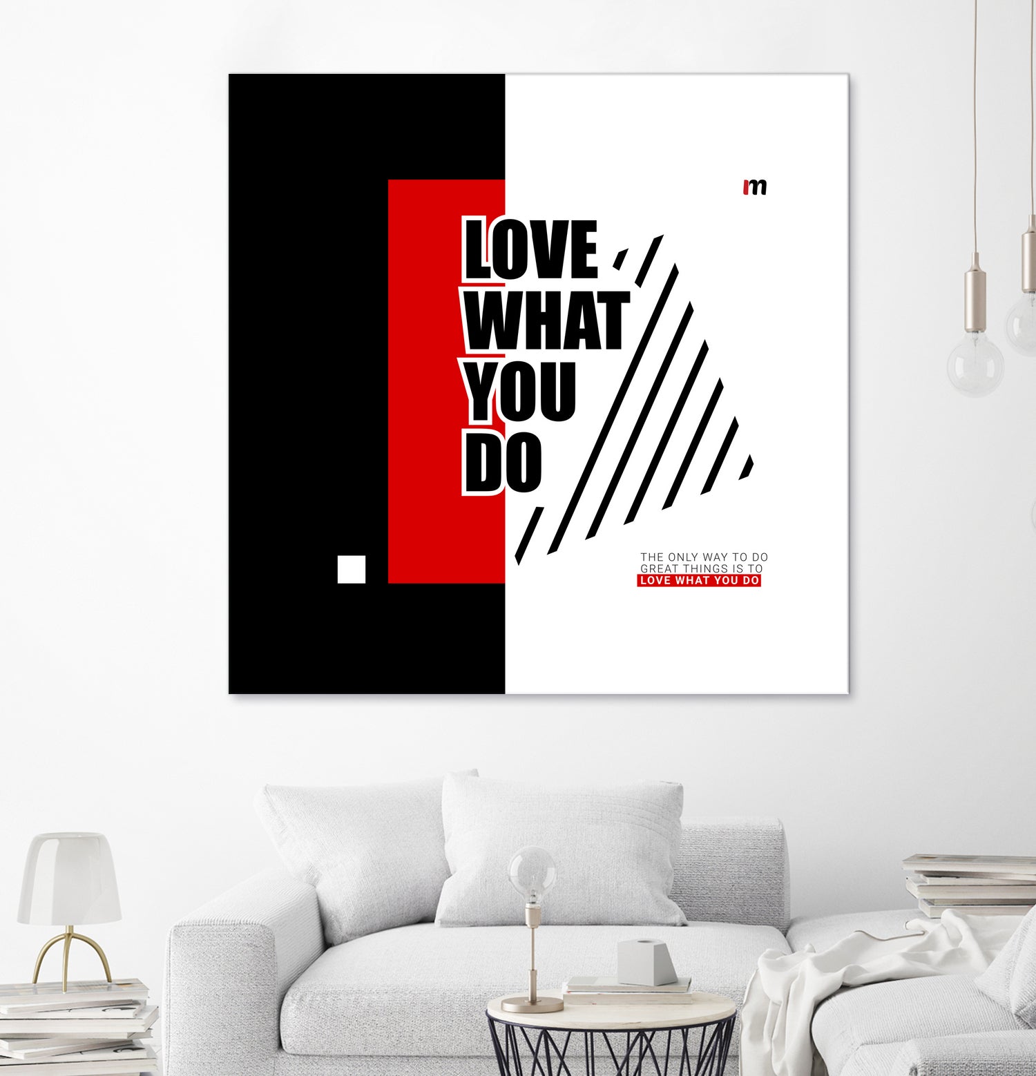 Love What You Do by Mariana Angelova on GIANT ART - red typography