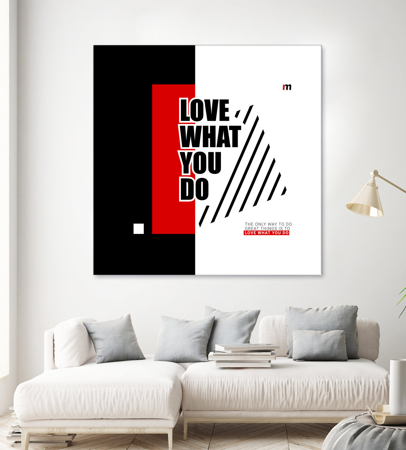 Love What You Do by Mariana Angelova on GIANT ART - red typography