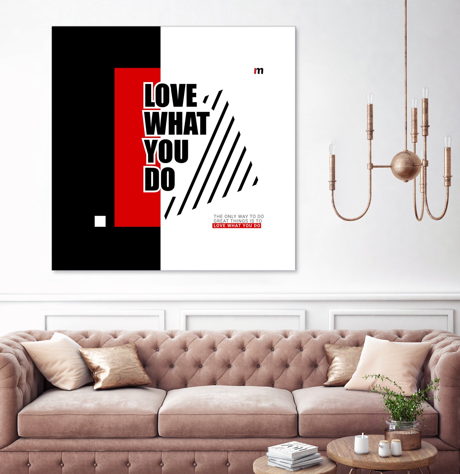 Love What You Do by Mariana Angelova on GIANT ART - red typography