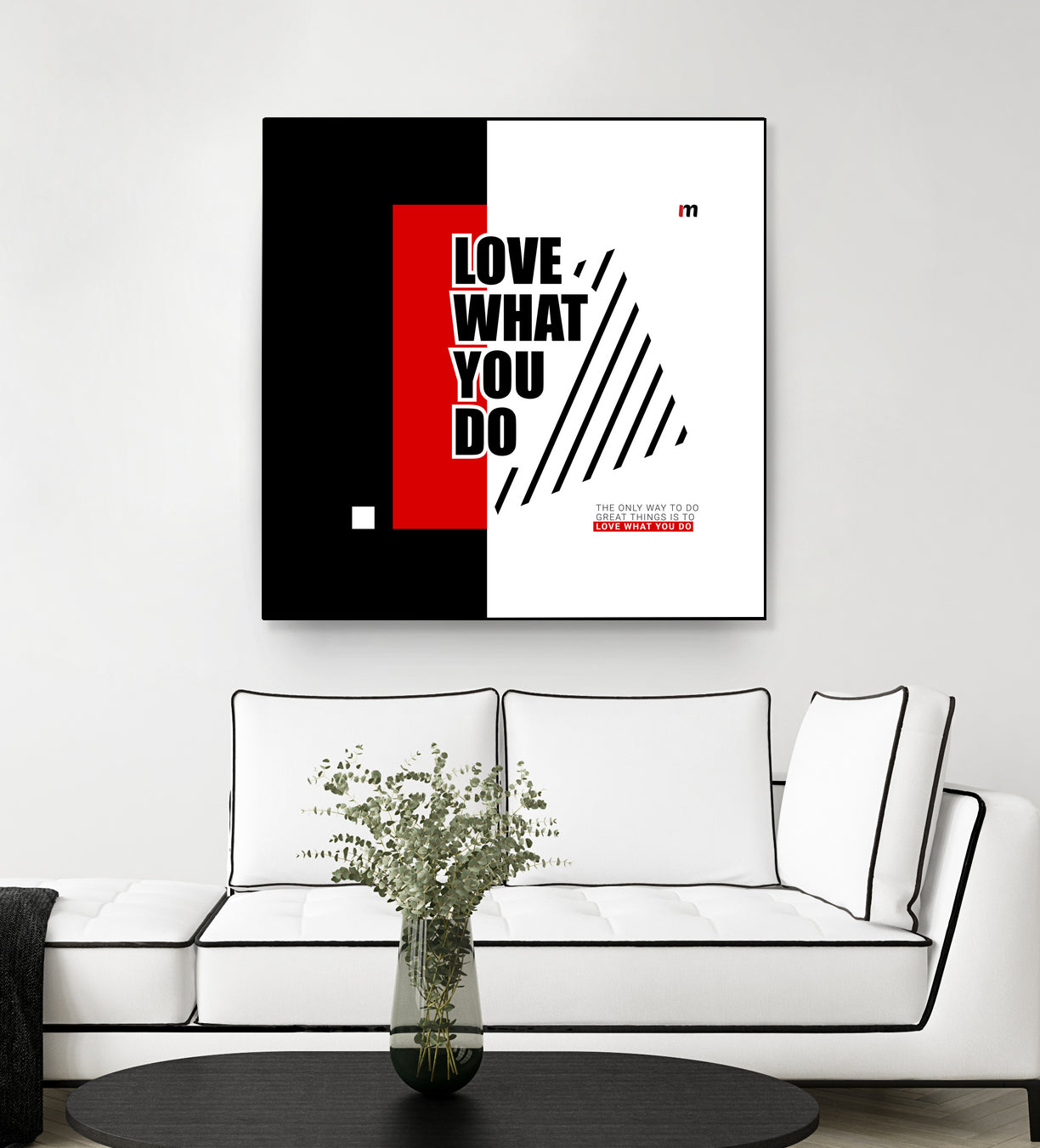 Love What You Do by Mariana Angelova on GIANT ART - red typography