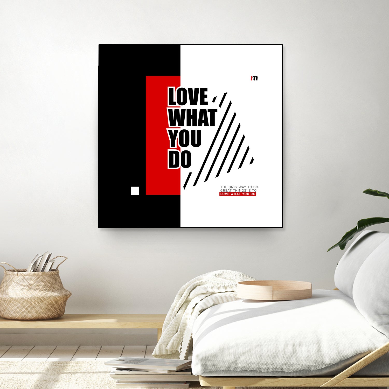 Love What You Do by Mariana Angelova on GIANT ART - red typography