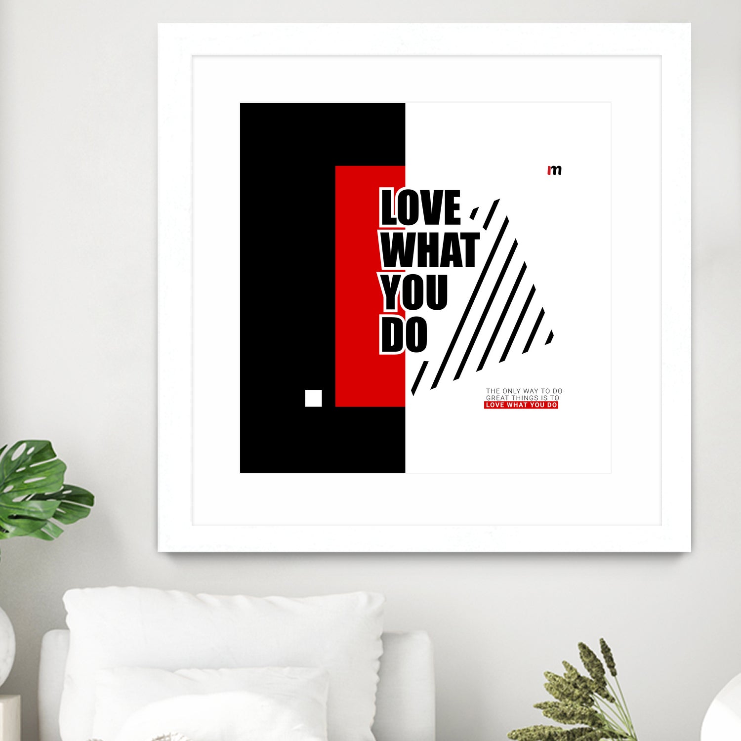 Love What You Do by Mariana Angelova on GIANT ART - red typography