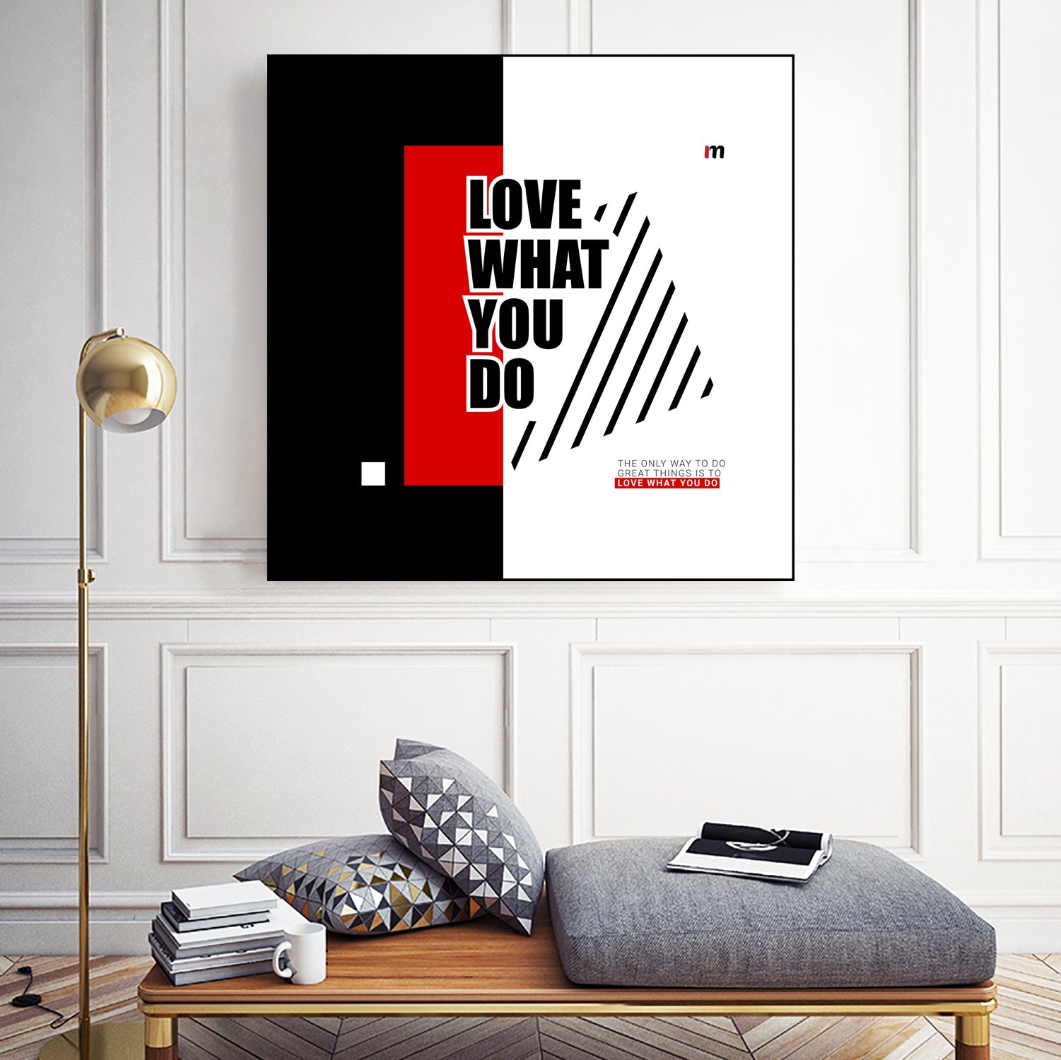 Love What You Do by Mariana Angelova on GIANT ART - red typography