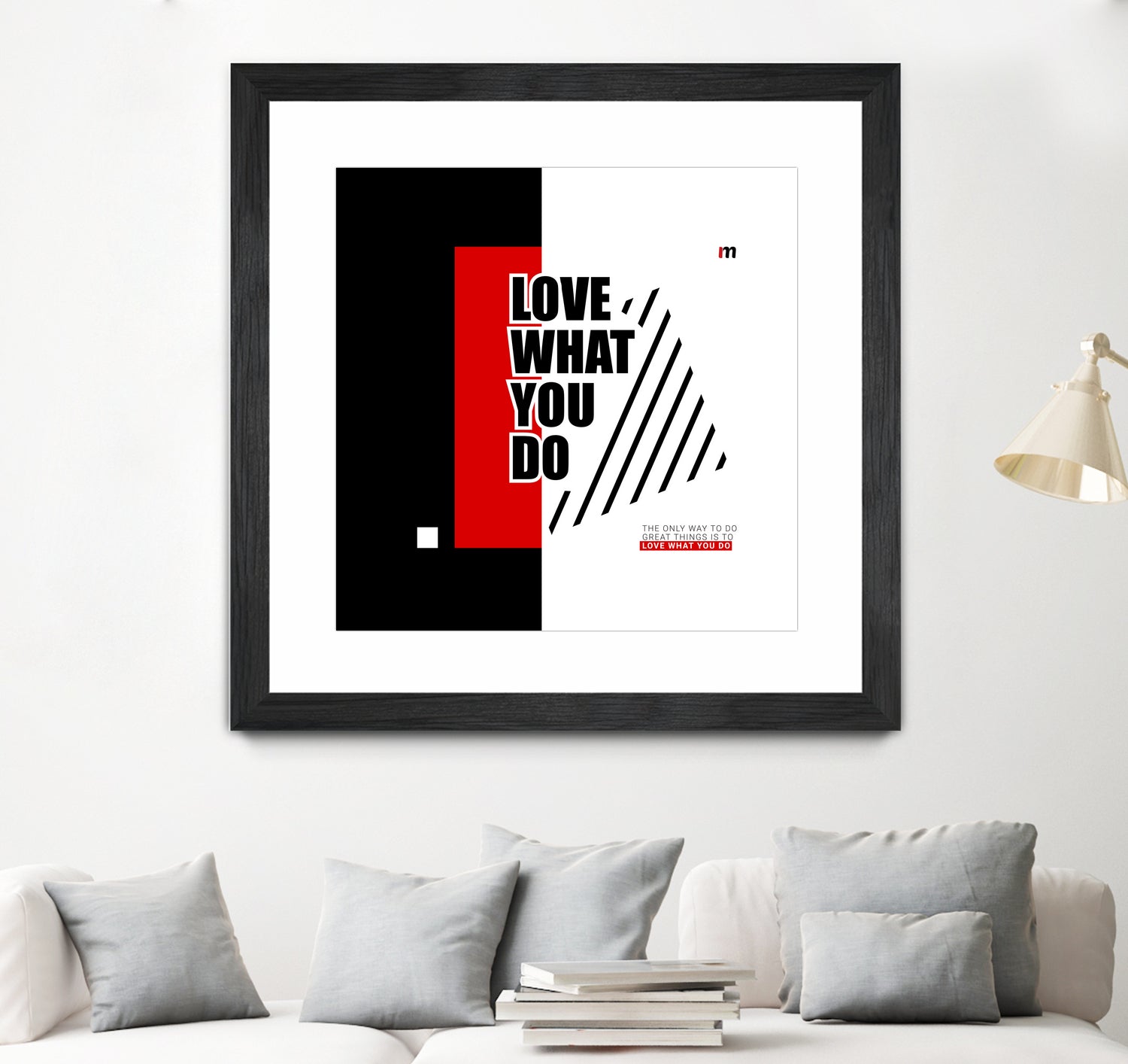 Love What You Do by Mariana Angelova on GIANT ART - red typography