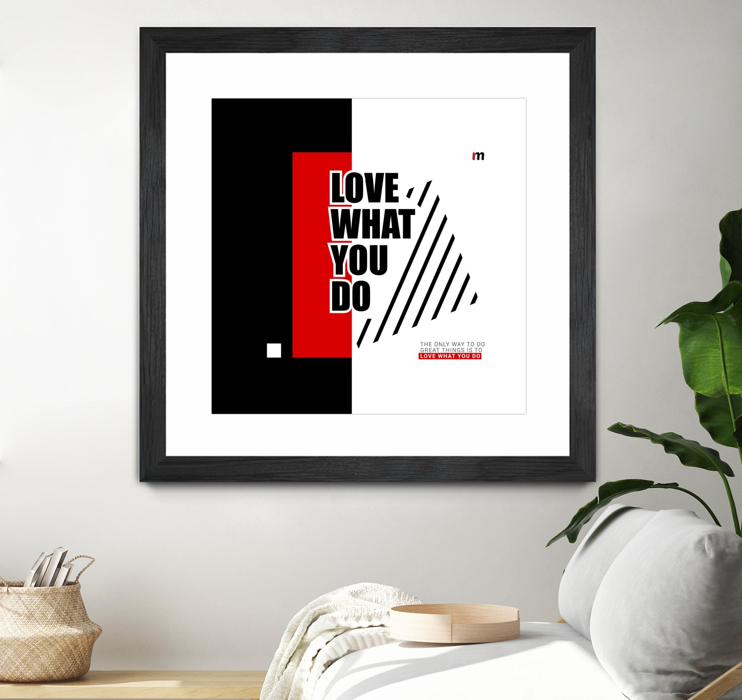 Love What You Do by Mariana Angelova on GIANT ART - red typography