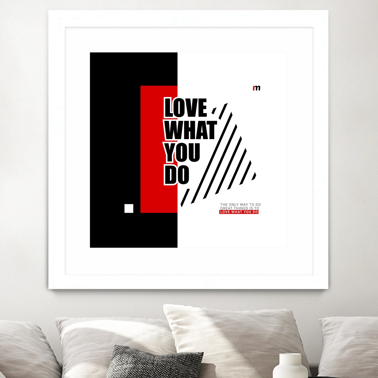 Love What You Do by Mariana Angelova on GIANT ART - red typography