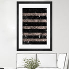 Black Marble Rose Gold Glitter Stripe Glam #1 #minimal by Anita & Bella Jantz on GIANT ART - black vector illustration