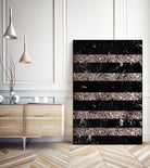 Black Marble Rose Gold Glitter Stripe Glam #1 #minimal by Anita & Bella Jantz on GIANT ART - black vector illustration