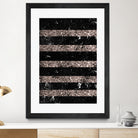 Black Marble Rose Gold Glitter Stripe Glam #1 #minimal by Anita & Bella Jantz on GIANT ART - black vector illustration