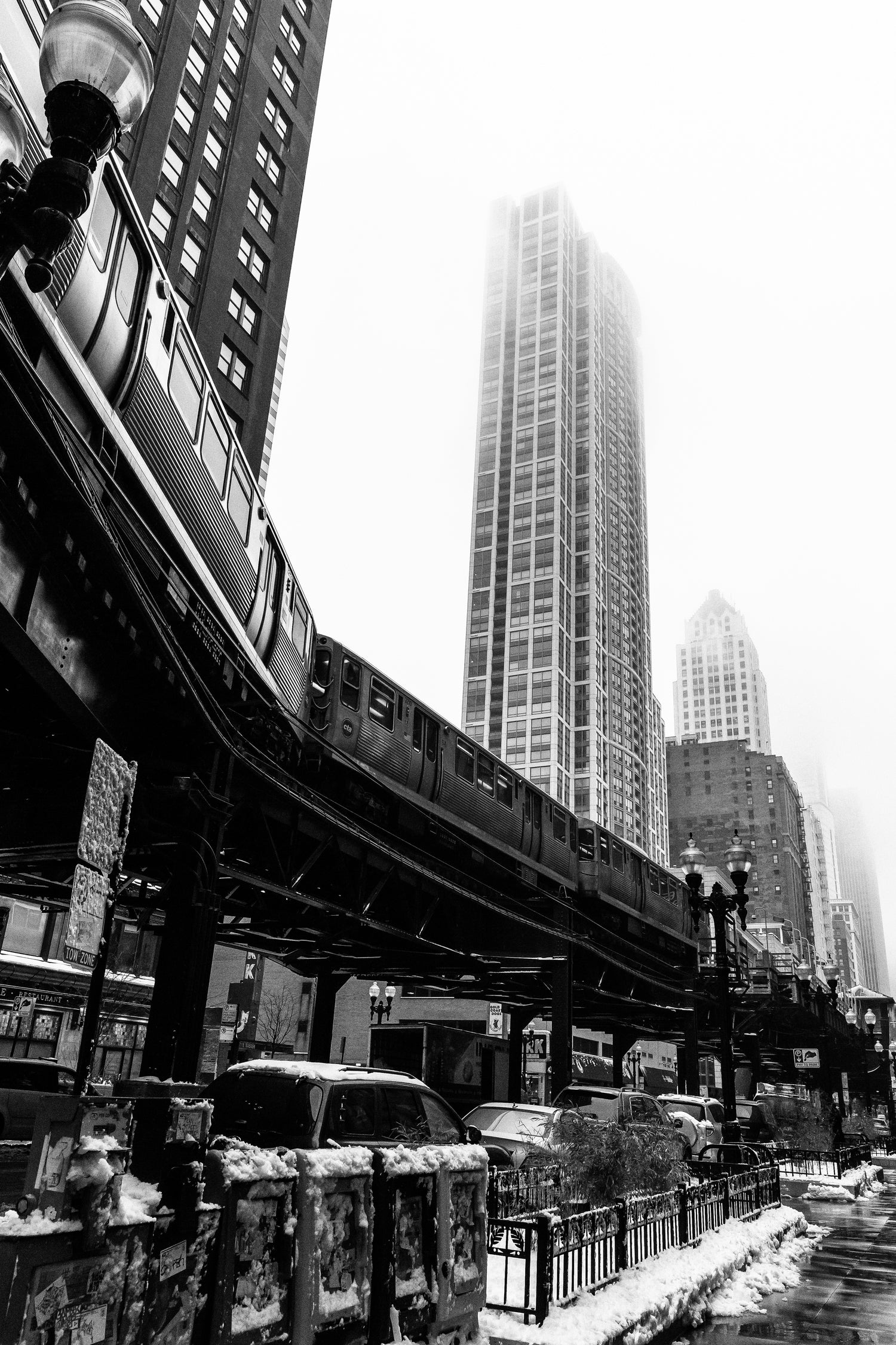 Chicago Train by Morten Holbein on GIANT ART - black photo illustration