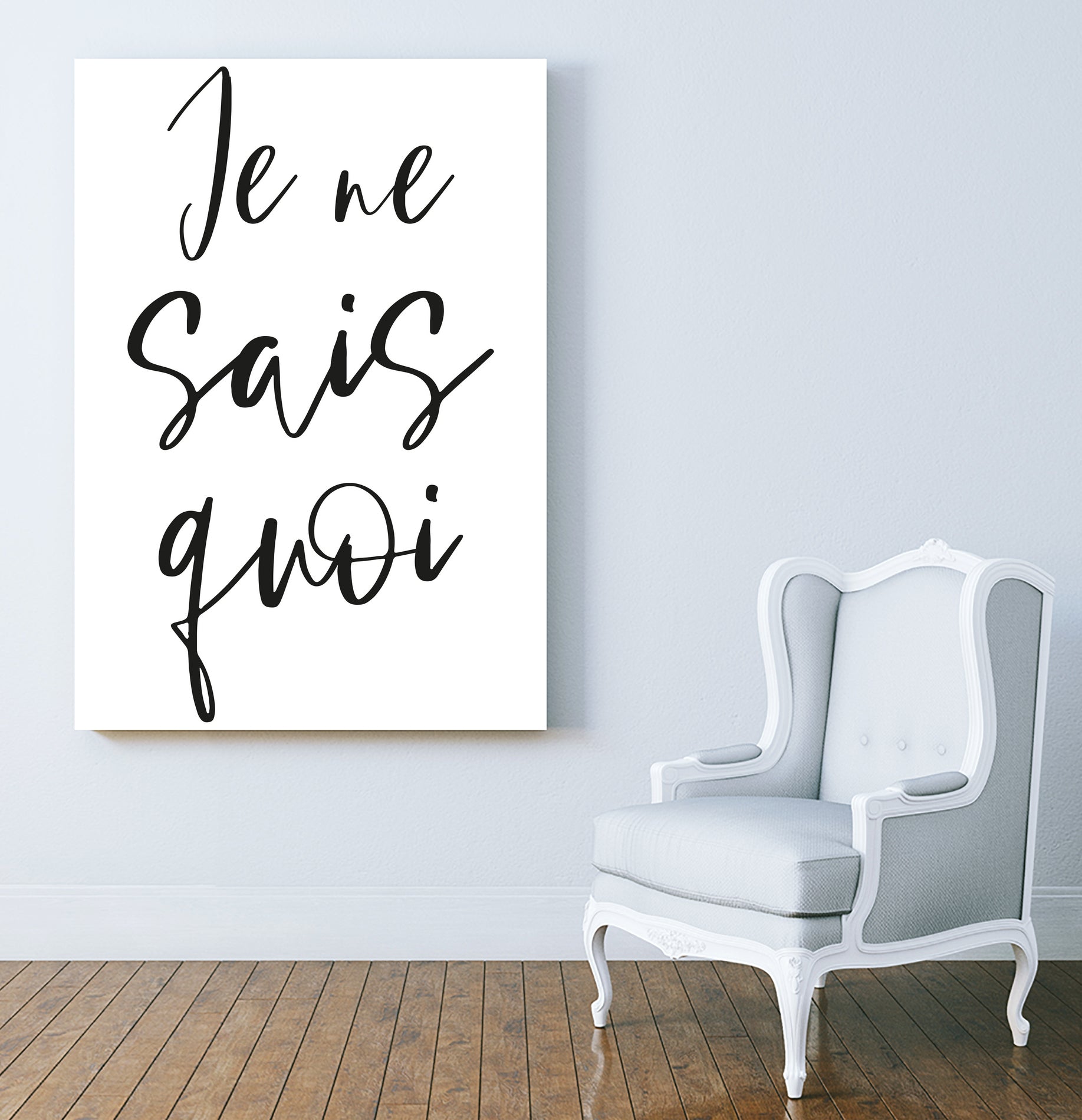 Je ne sais quoi by Anastasia Sawall on GIANT ART - black typography