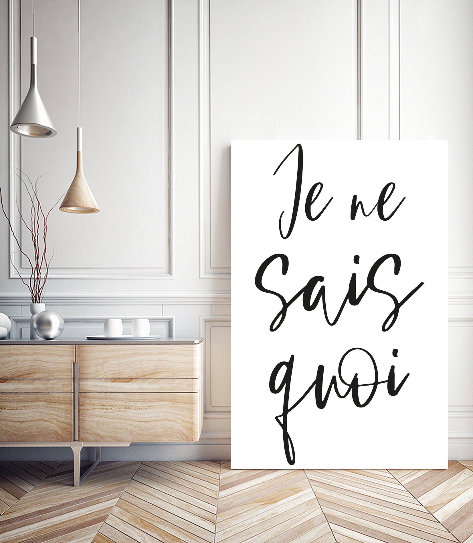 Je ne sais quoi by Anastasia Sawall on GIANT ART - black typography