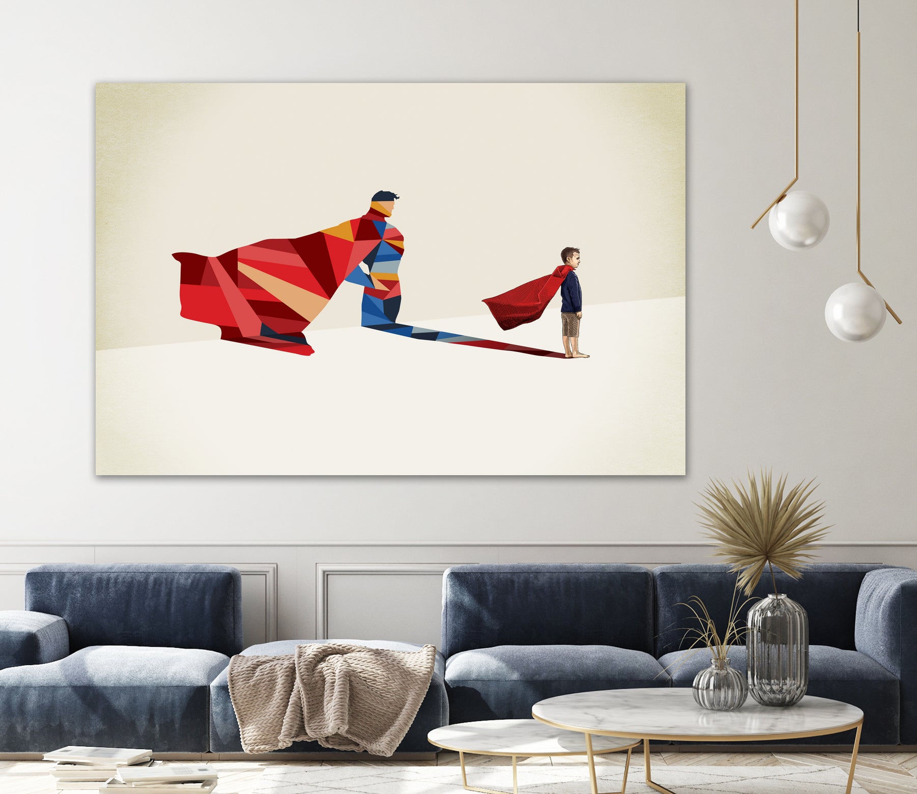 Walking Shadow, Hero by Jason Ratliff on GIANT ART - red photo illustration