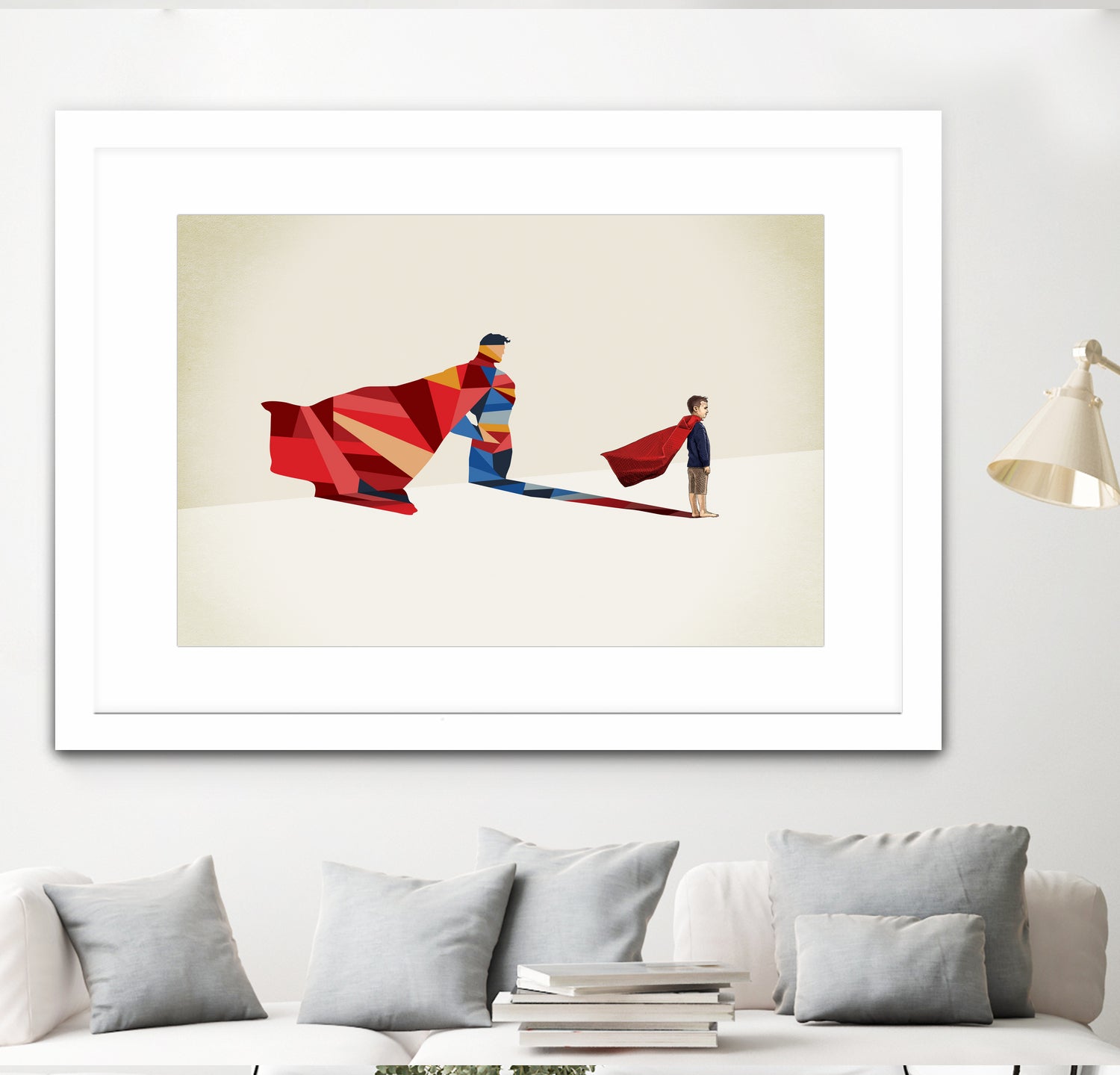 Walking Shadow, Hero by Jason Ratliff on GIANT ART - red photo illustration